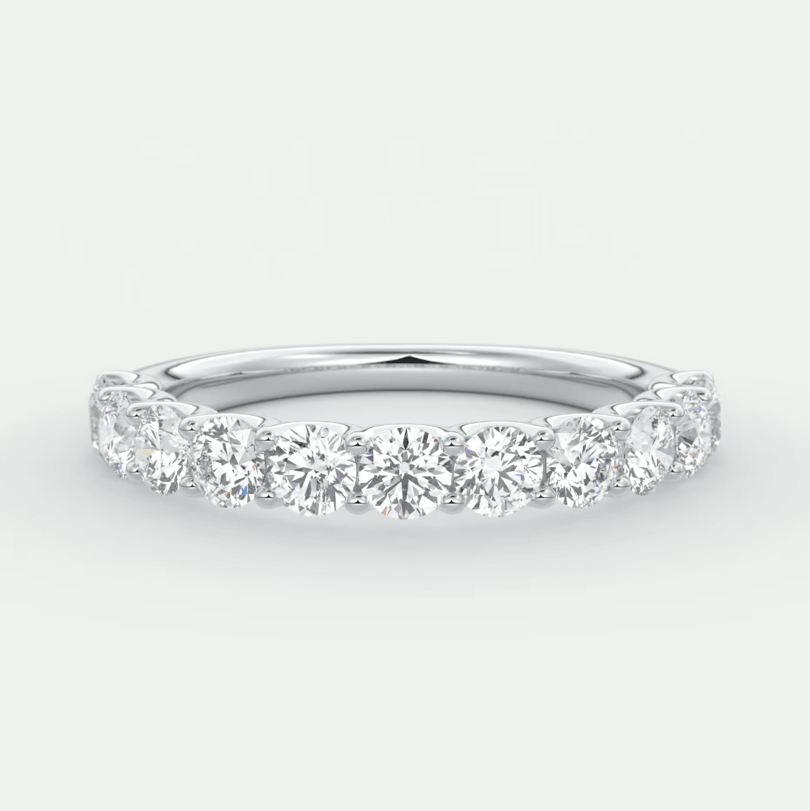 Celestia Half Round Eternity Band 3mm – Lab-Grown or Natural Diamonds