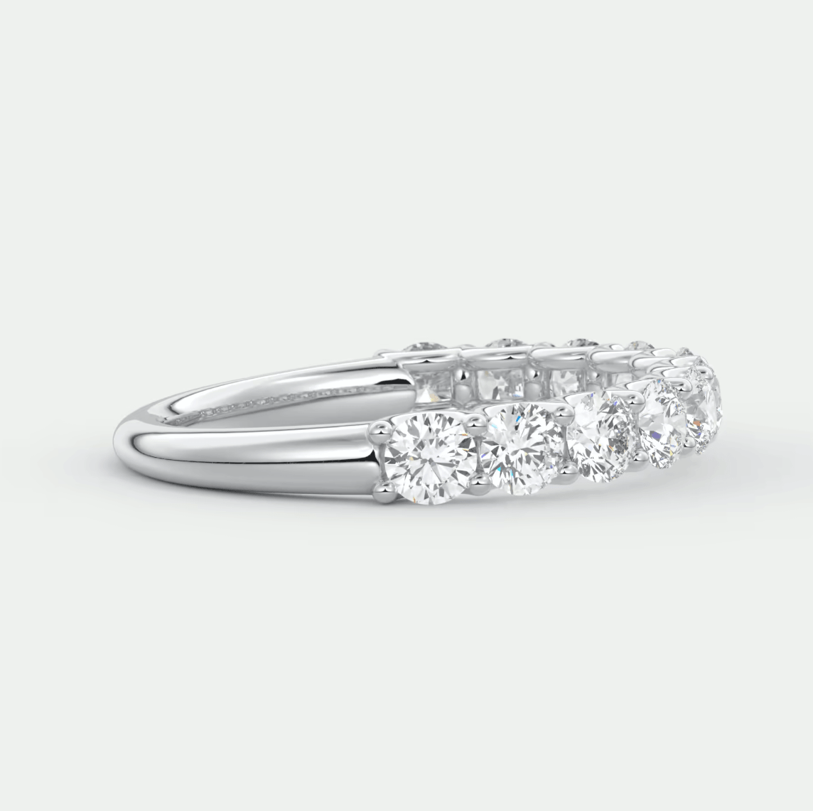 Celestia Half Round Eternity Band 3mm – Lab-Grown or Natural Diamonds