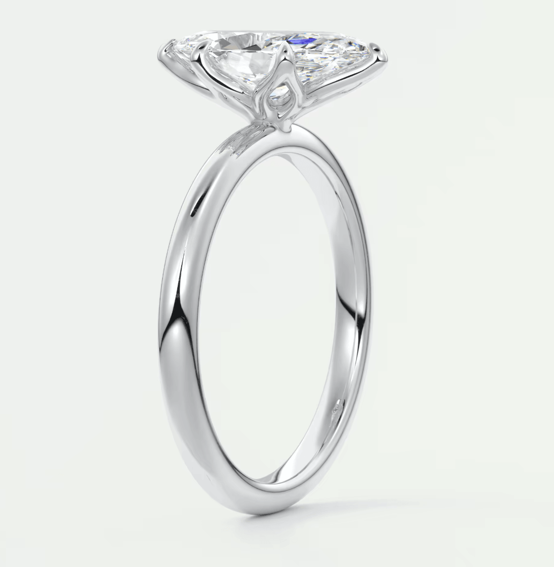 Celestia Marquise Solitaire Ring – Lab Diamond or Moissanite (6 Prongs)