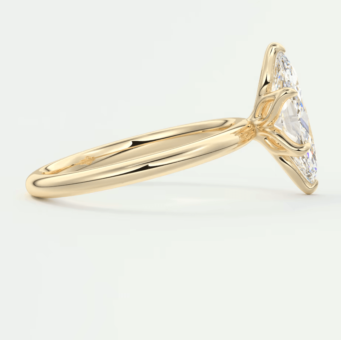 Celestia Marquise Solitaire Ring – Lab Diamond or Moissanite (6 Prongs)