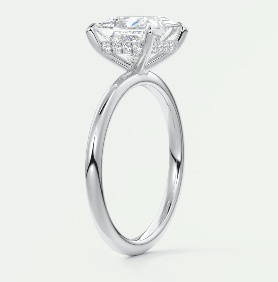 Celestia Princess Hidden Halo Ring – Lab Diamond or Moissanite