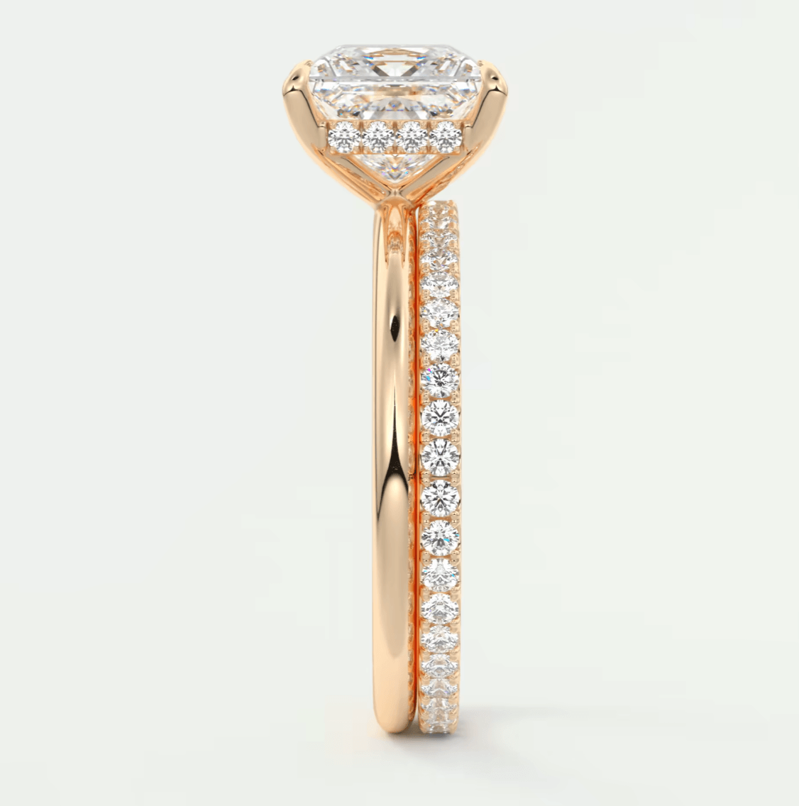 Celestia Princess Hidden Halo Ring – Lab Diamond or Moissanite