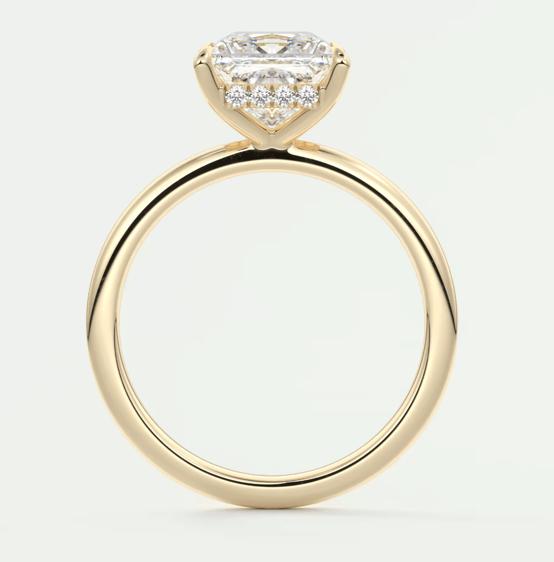 Celestia Princess Hidden Halo Ring – Lab Diamond or Moissanite