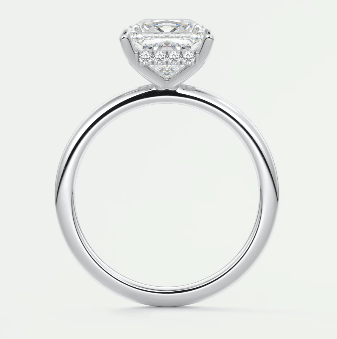 Celestia Princess Hidden Halo Ring – Lab Diamond or Moissanite