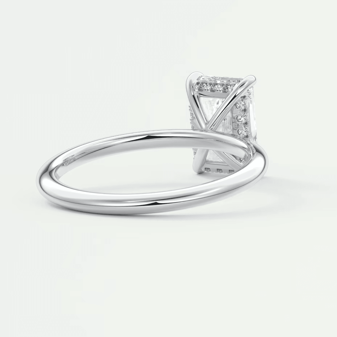 Celestia Radiant Hidden Halo Ring – Lab Diamond or Moissanite