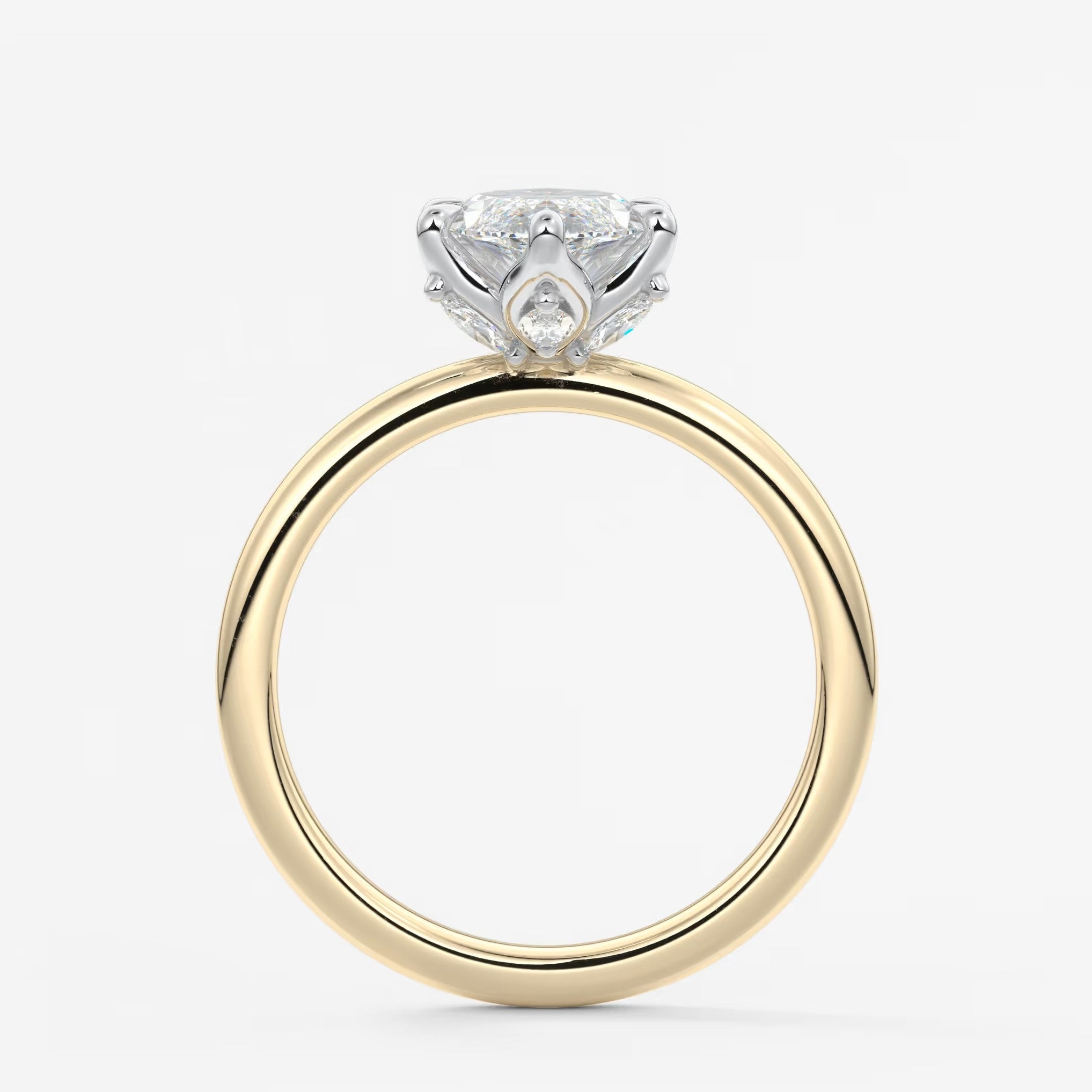 Celestia deluxe – two-tone marquise engagement ring