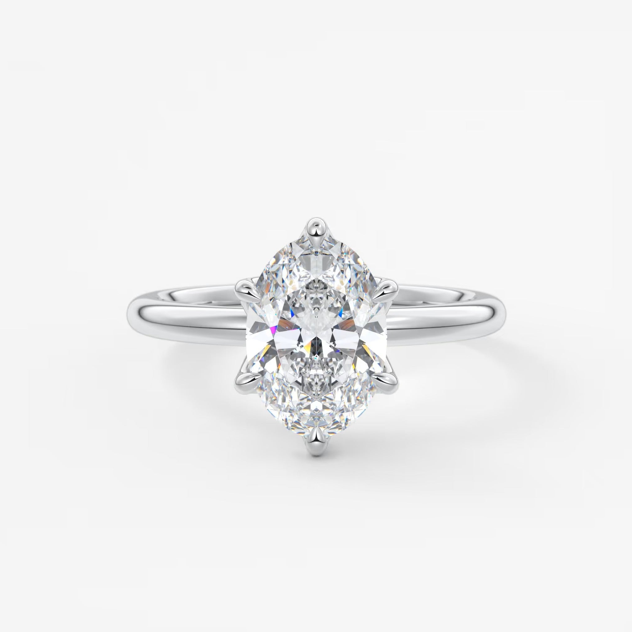 Celestia deluxe – two-tone oval engagement ring