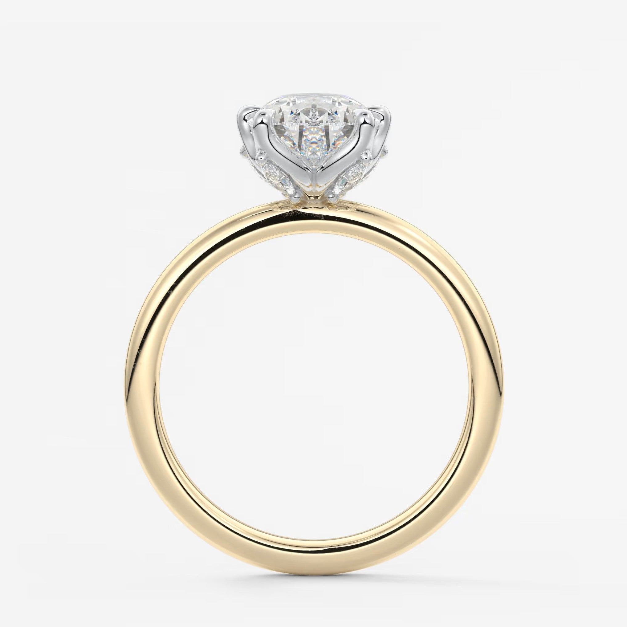 Celestia deluxe – two-tone pear engagement ring