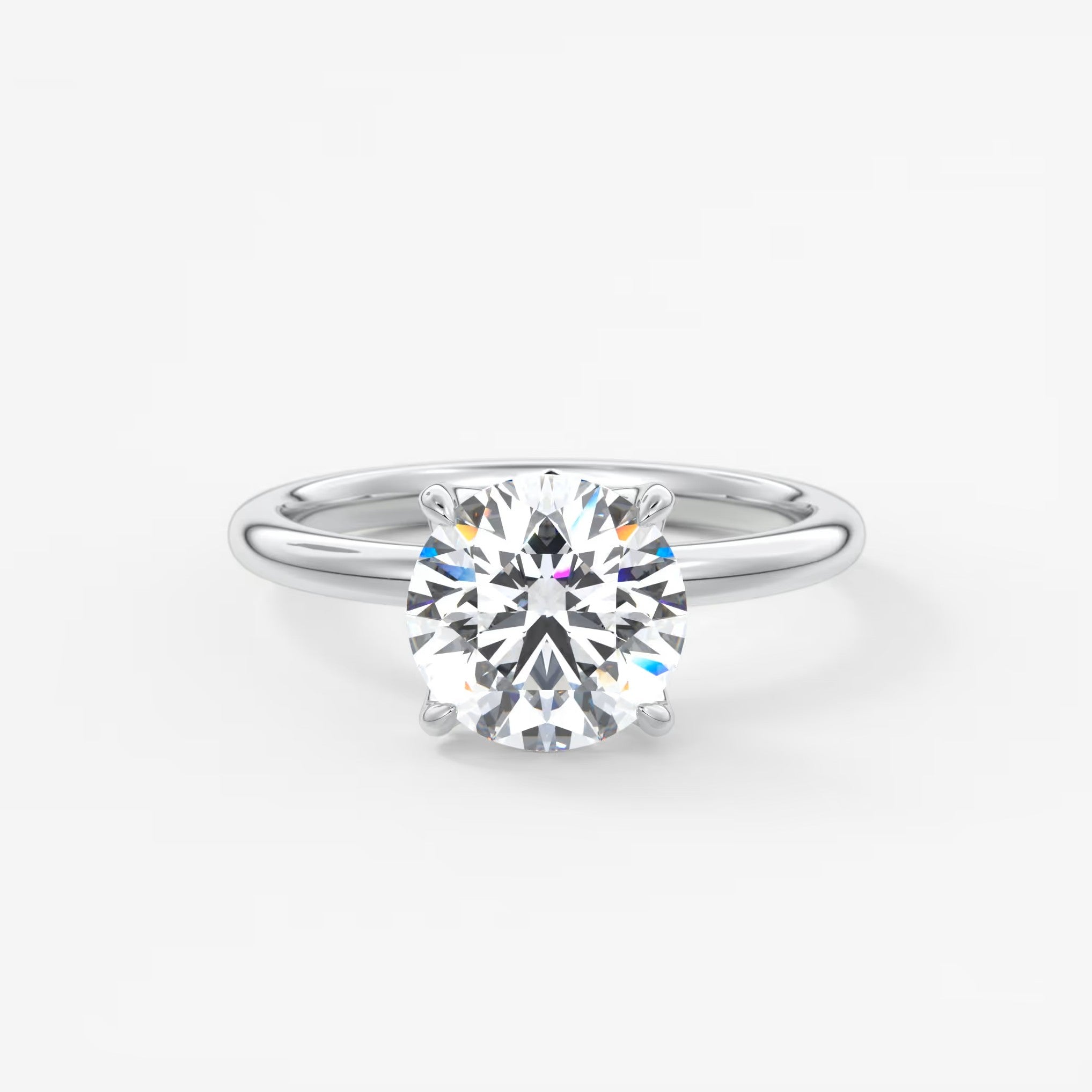 Celestia deluxe – two-tone round brilliant engagement ring