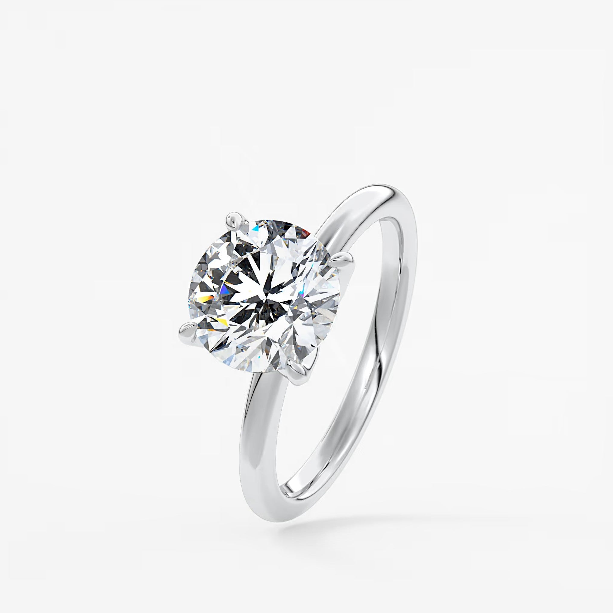 Celestia deluxe – two-tone round brilliant engagement ring