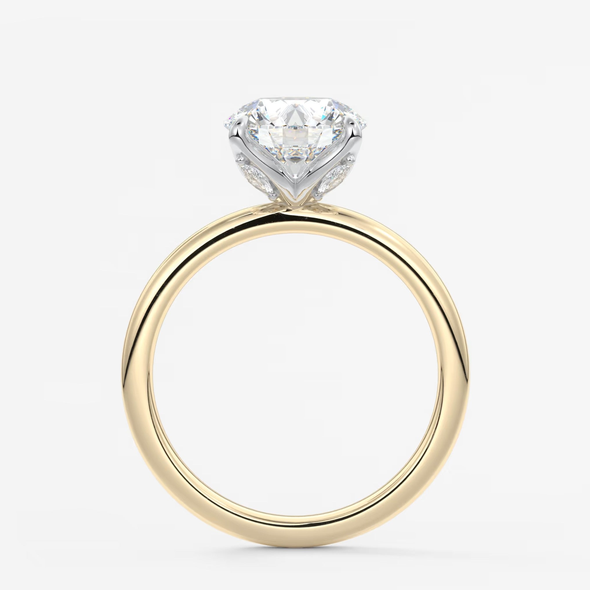 Celestia deluxe – two-tone round brilliant engagement ring