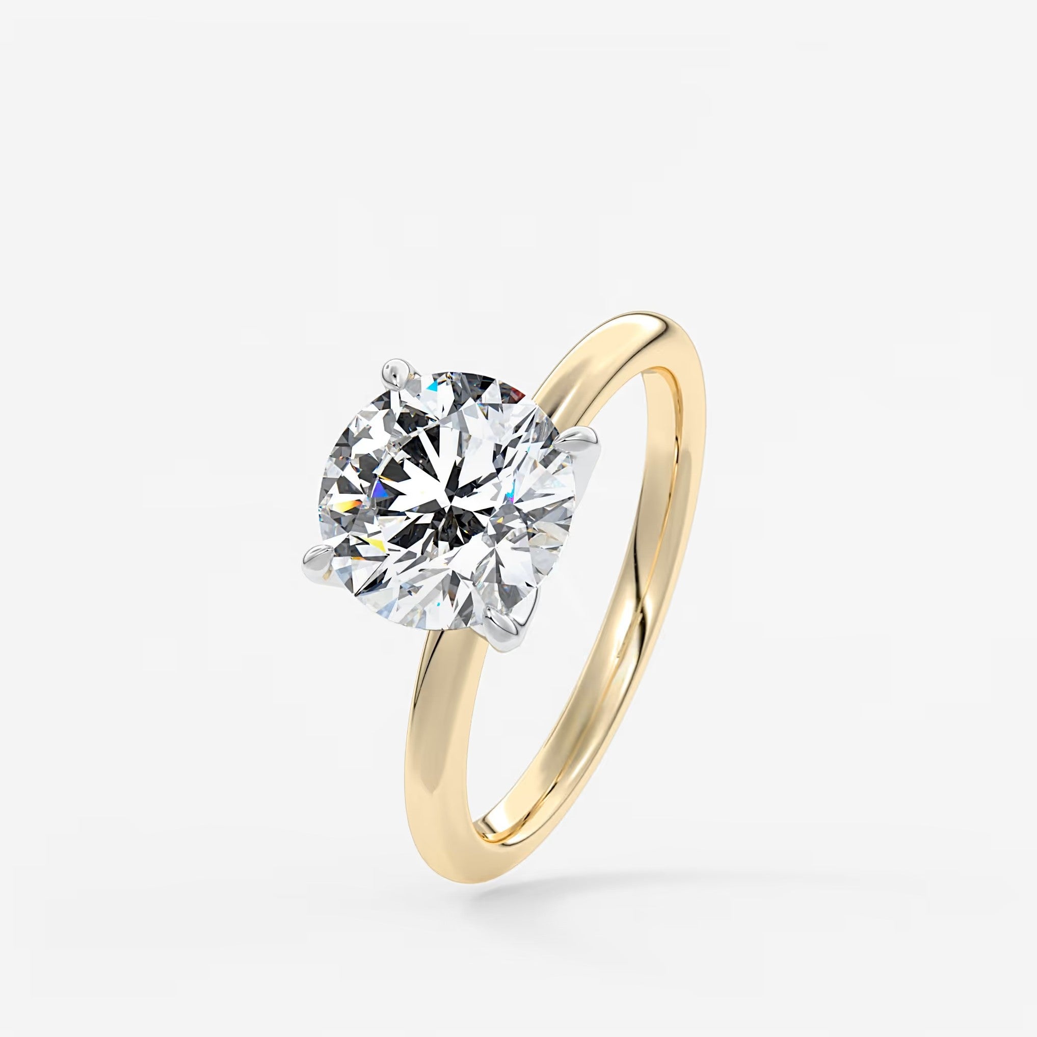 Celestia deluxe – two-tone round brilliant engagement ring
