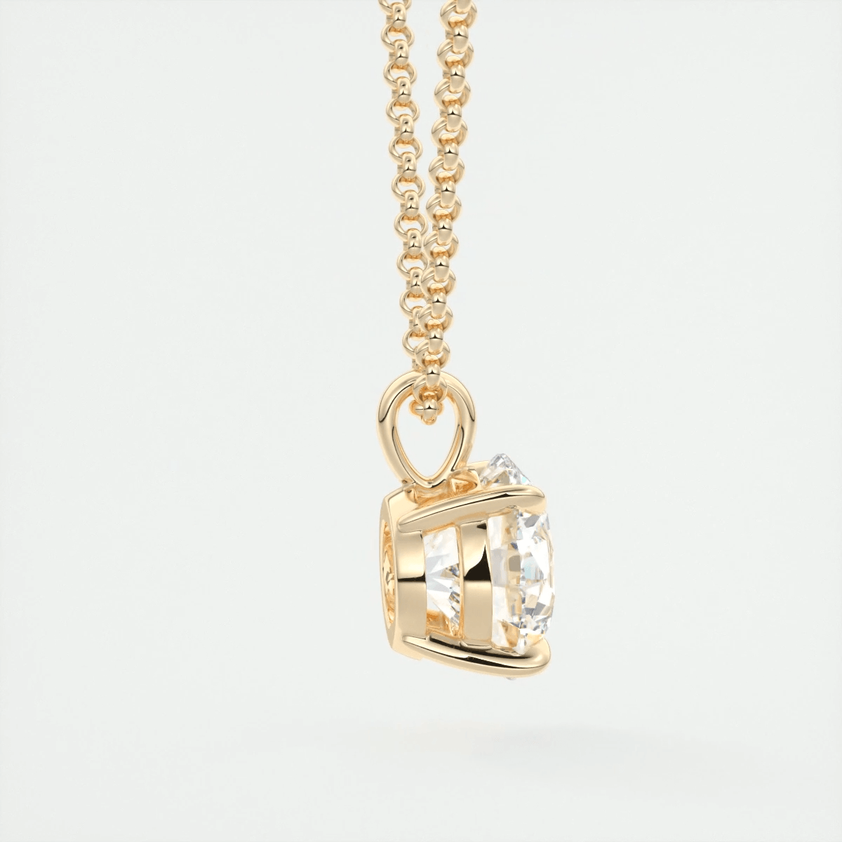 Elara Prong Set Pendant Necklace – Lab-Grown Diamond or Moissanite