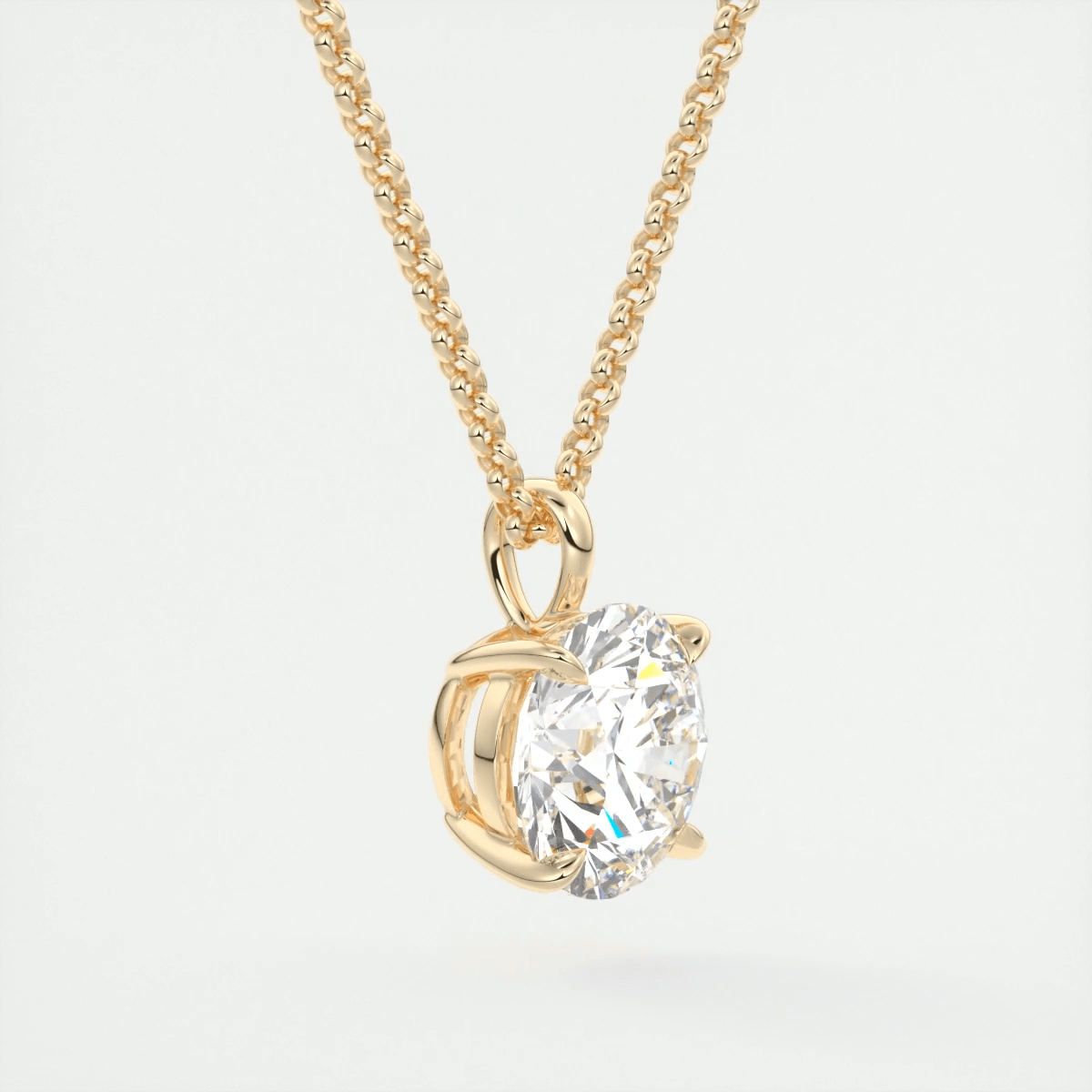 Elara Prong Set Pendant Necklace – Lab-Grown Diamond or Moissanite