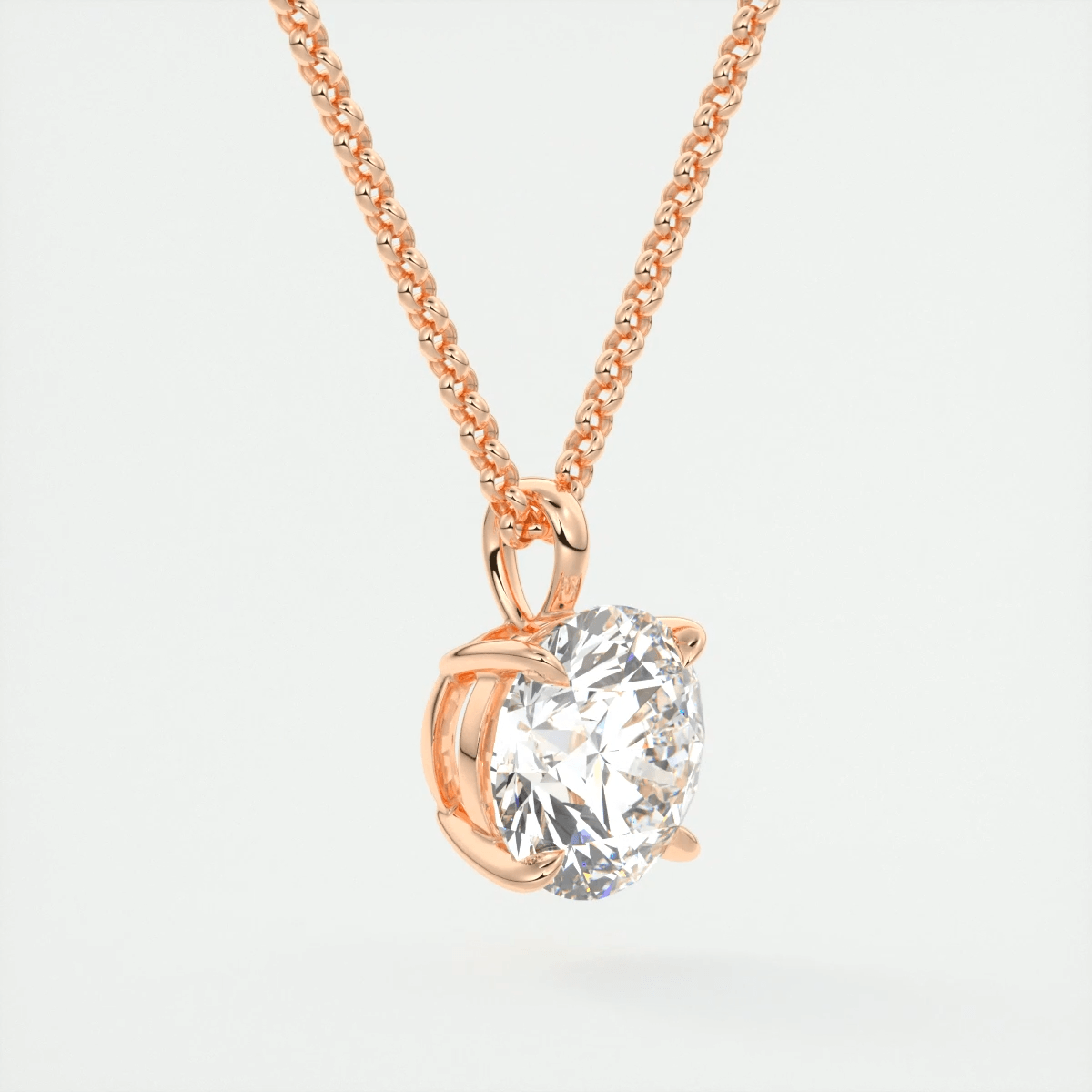 Elara Prong Set Pendant Necklace – Lab-Grown Diamond or Moissanite