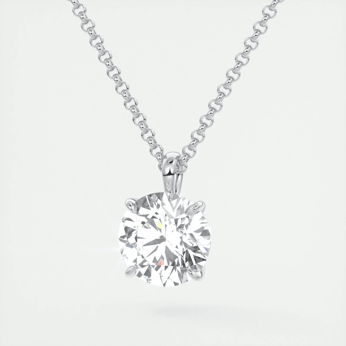 Elara Prong Set Pendant Necklace – Lab-Grown Diamond or Moissanite