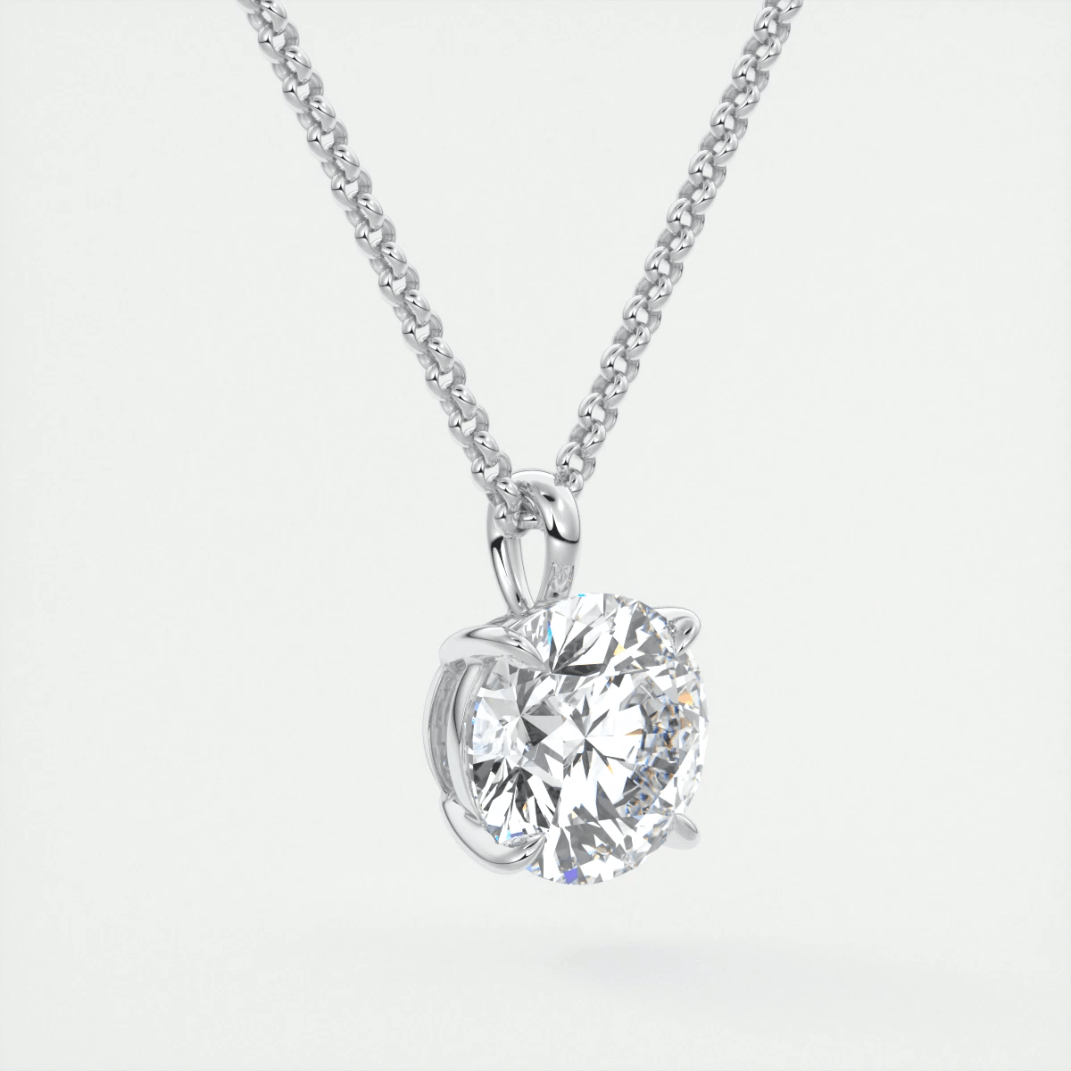 Elara Prong Set Pendant Necklace – Lab-Grown Diamond or Moissanite