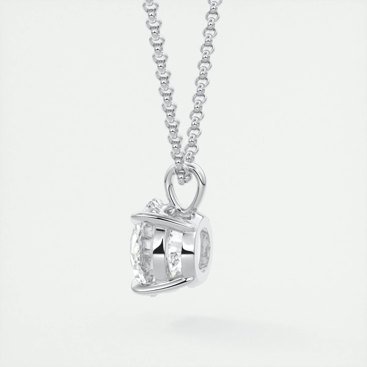 Elara Prong Set Pendant Necklace – Lab-Grown Diamond or Moissanite