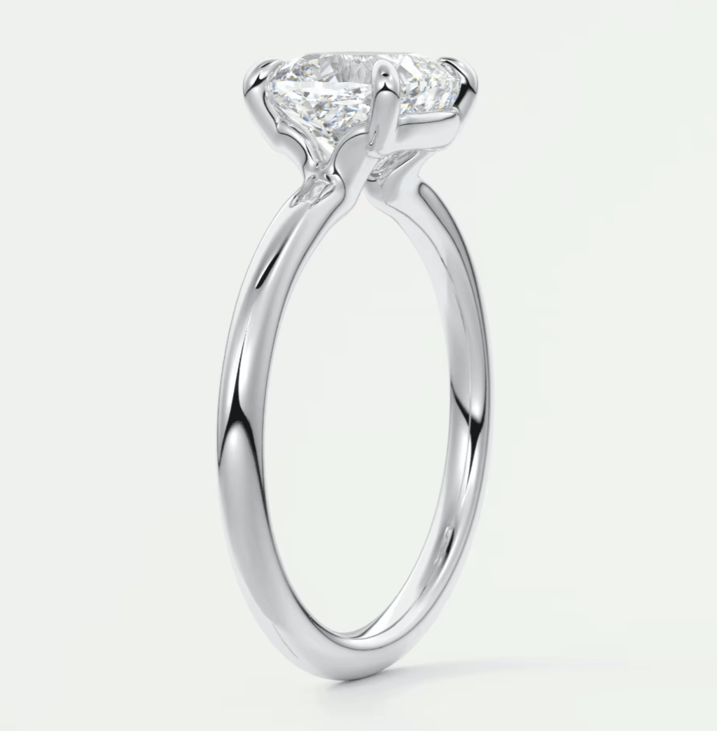 Elysian Cushion Solitaire Ring – Timeless Elegance with Lab Diamond or Moissanite