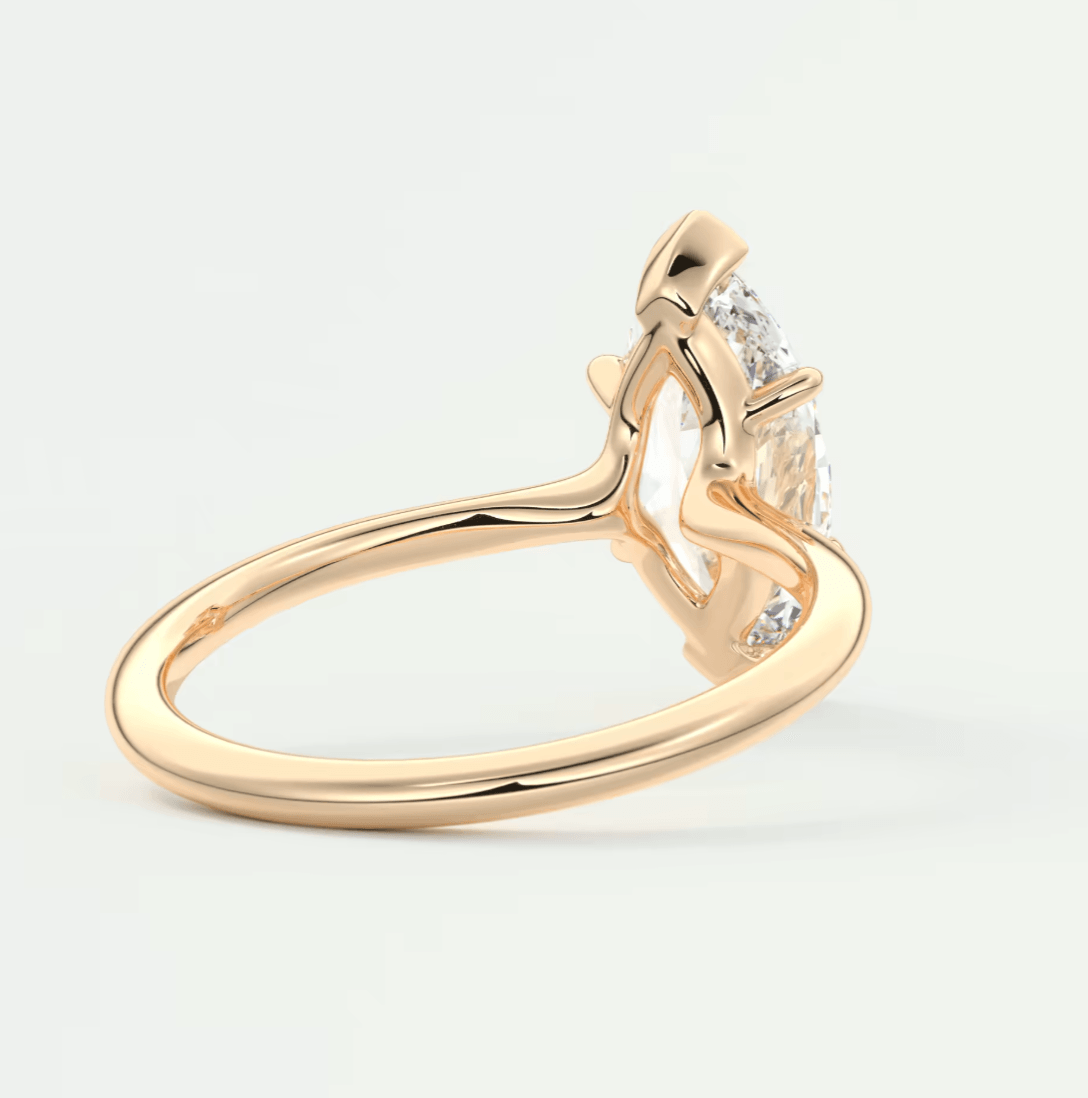 Elysian Marquise Solitaire Ring – Timeless Elegance with Lab Diamond or Moissanite
