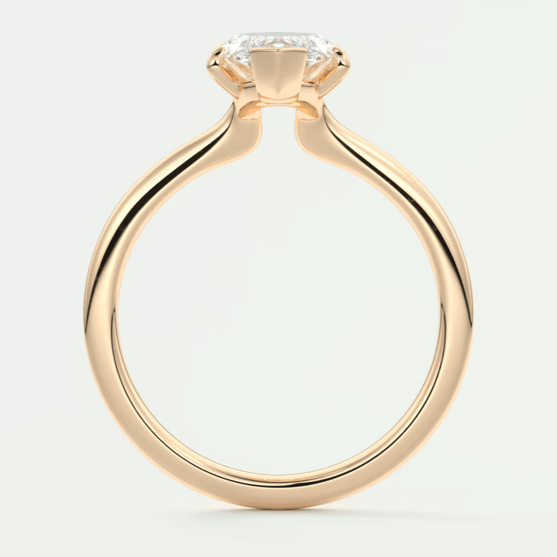 Elysian Marquise Solitaire Ring – Timeless Elegance with Lab Diamond or Moissanite