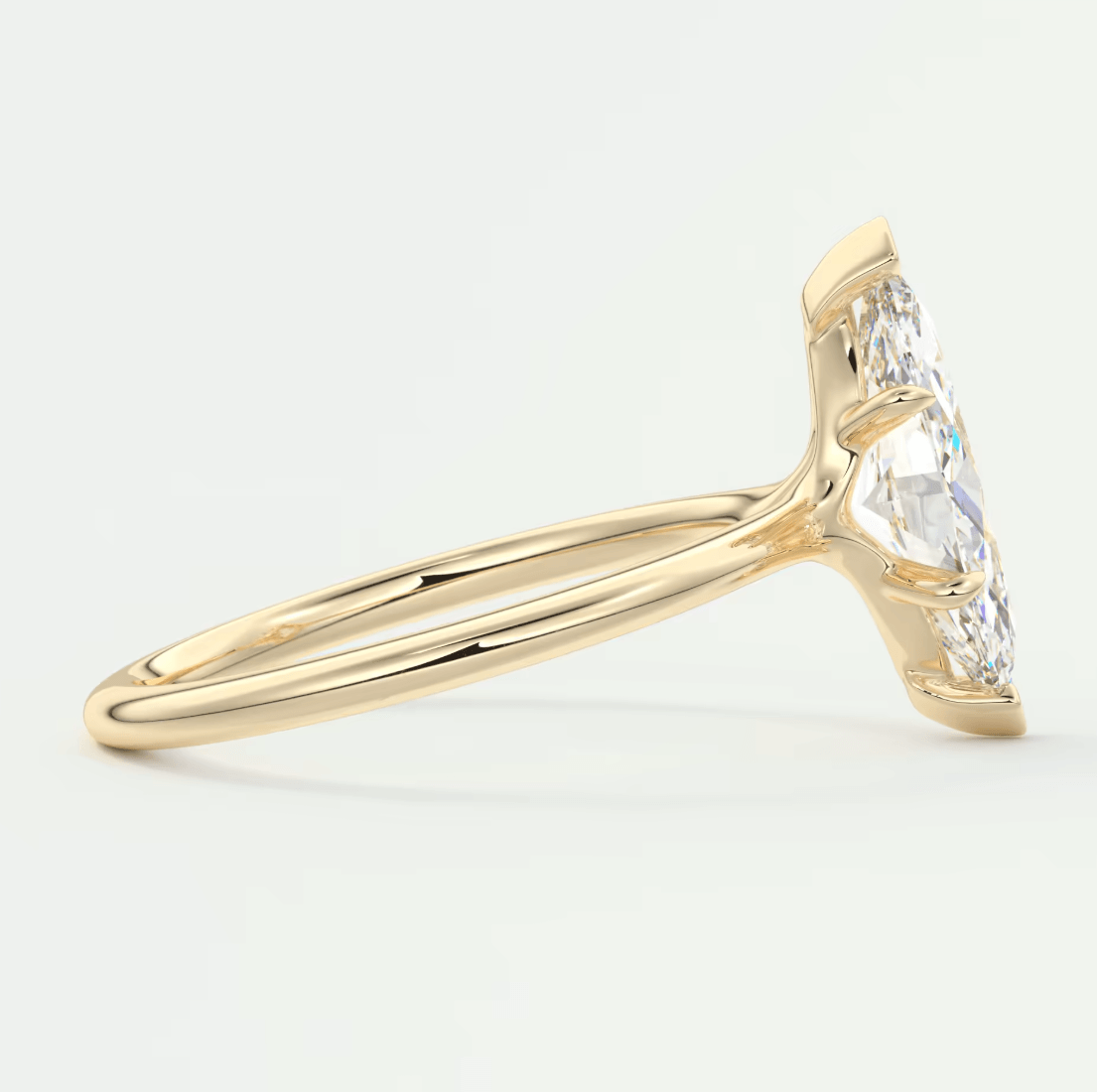 Elysian Marquise Solitaire Ring – Timeless Elegance with Lab Diamond or Moissanite