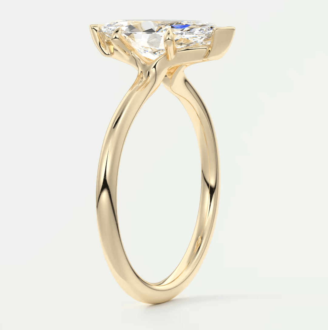 Elysian Marquise Solitaire Ring – Timeless Elegance with Lab Diamond or Moissanite