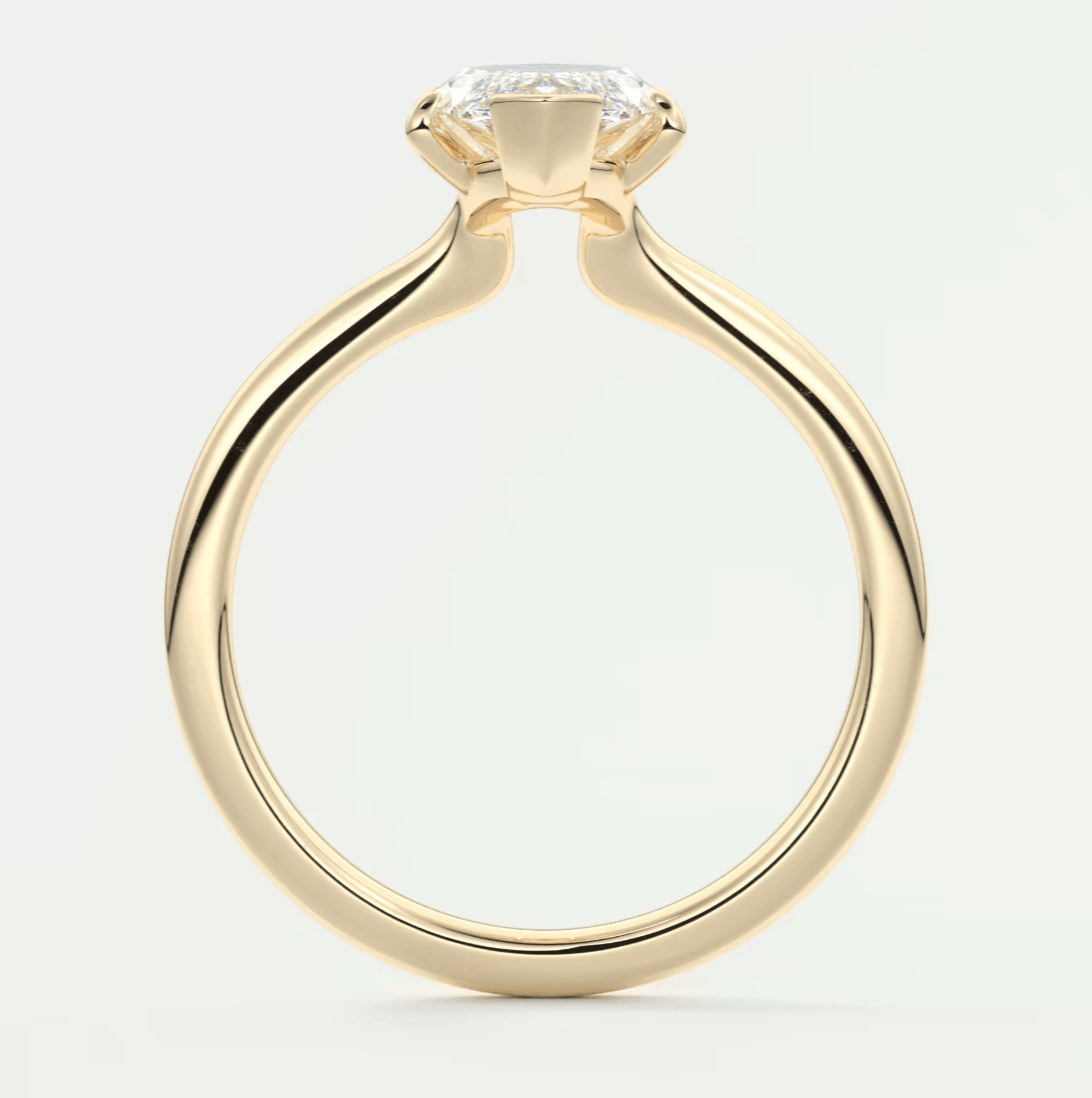 Elysian Marquise Solitaire Ring – Timeless Elegance with Lab Diamond or Moissanite