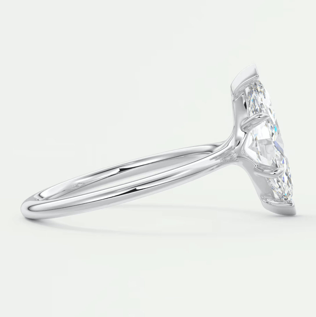 Elysian Marquise Solitaire Ring – Timeless Elegance with Lab Diamond or Moissanite