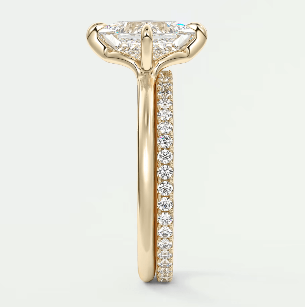 Elysian Princess Solitaire Ring – Timeless Elegance with Lab Diamond or Moissanite