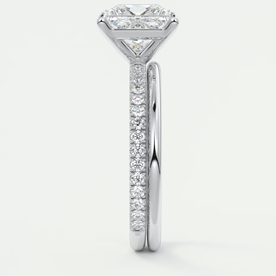 Isolde Princess Pavé Solitaire Ring