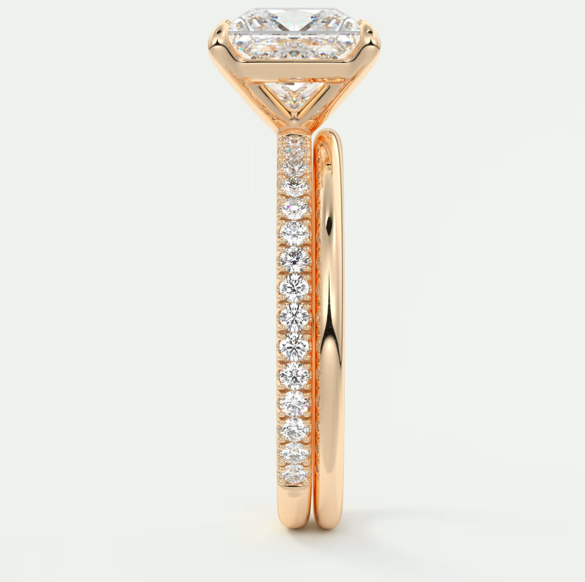 Isolde Princess Pavé Solitaire Ring