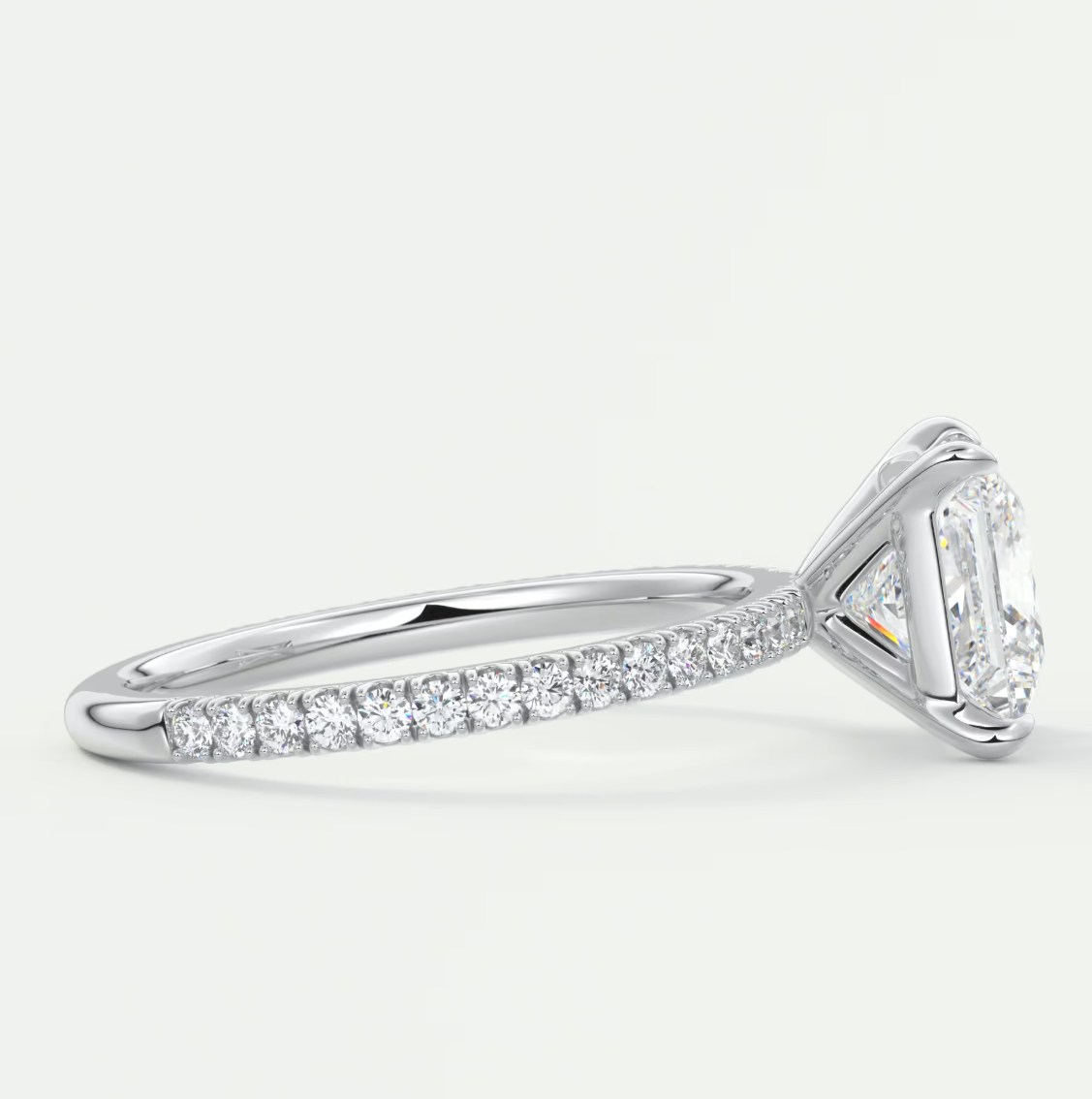 Isolde Princess Pavé Solitaire Ring