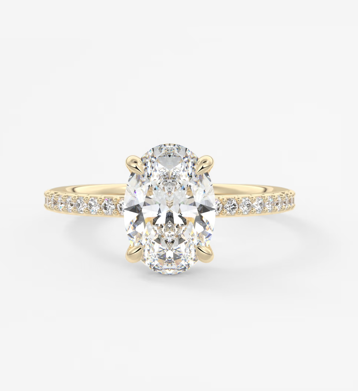 Liora oval pave lab diamond engagement ring – 2.52ct d vvs2
