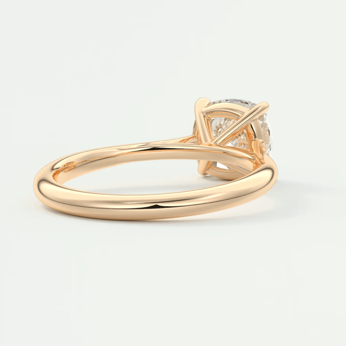 Lumia Cushion Cathedral Solitaire Ring – Lab Diamond or Moissanite
