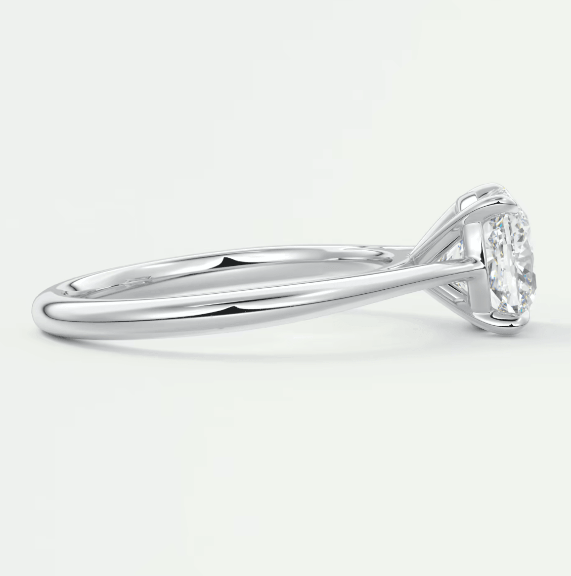 Lumia Cushion Cathedral Solitaire Ring – Lab Diamond or Moissanite