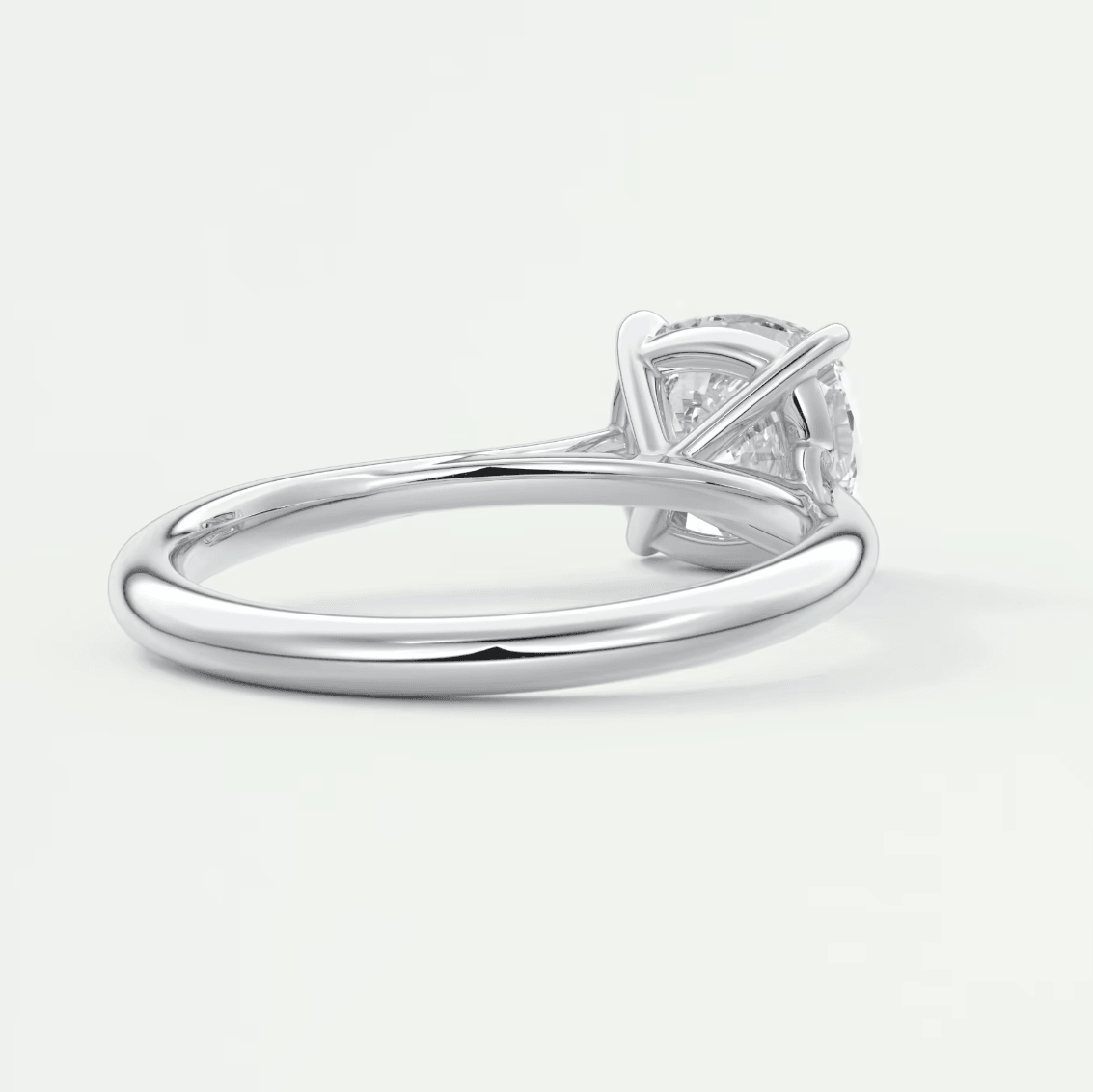 Lumia Cushion Cathedral Solitaire Ring – Lab Diamond or Moissanite