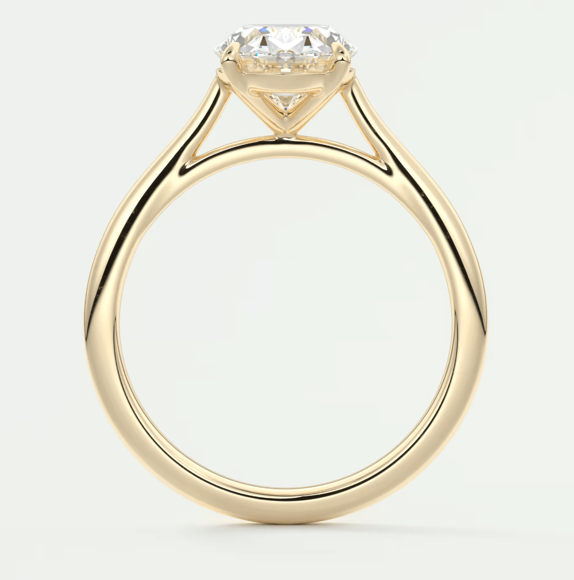 Lumia Oval Cathedral Ring – Lab Diamond or Moissanite