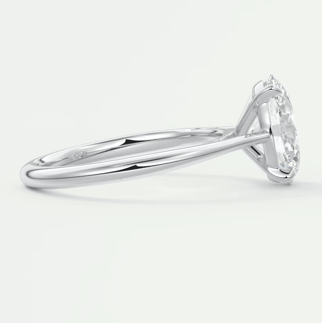 Lumia Oval Cathedral Ring – Lab Diamond or Moissanite