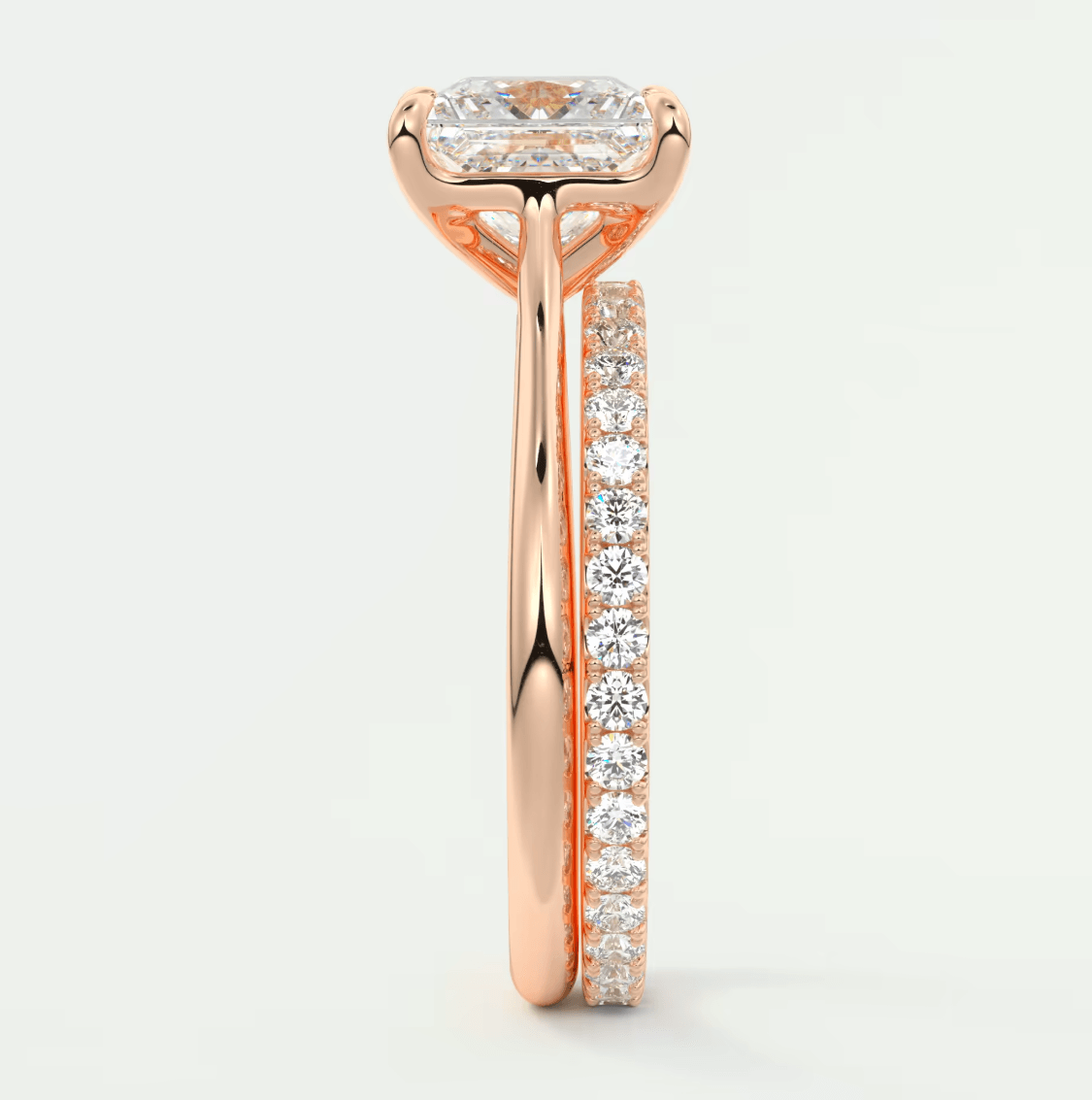 Lumia Princess Cathedral Solitaire Ring – Lab Diamond or Moissanite