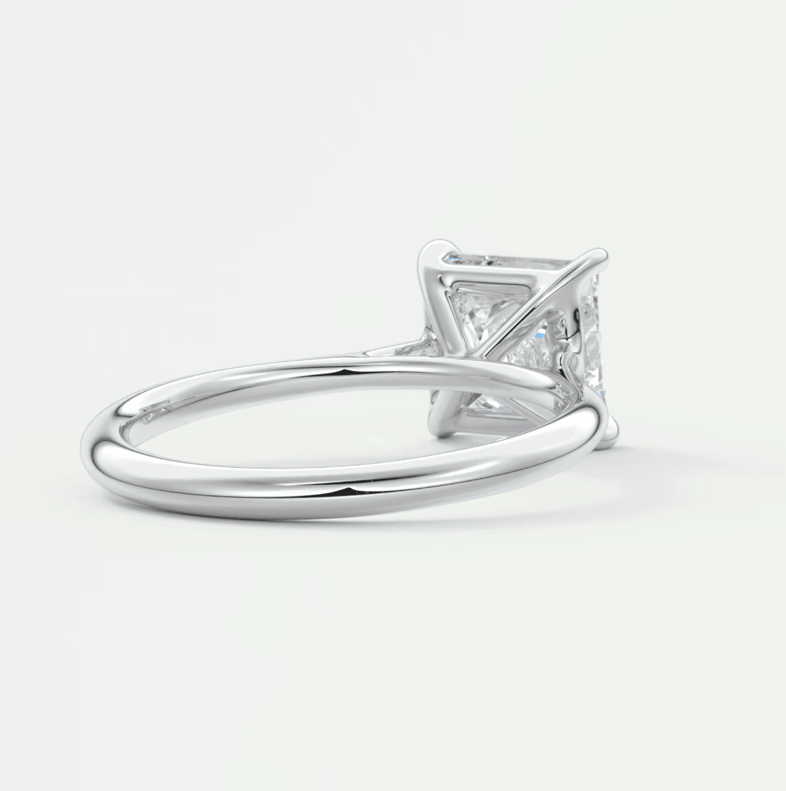 Lumia Princess Cathedral Solitaire Ring – Lab Diamond or Moissanite