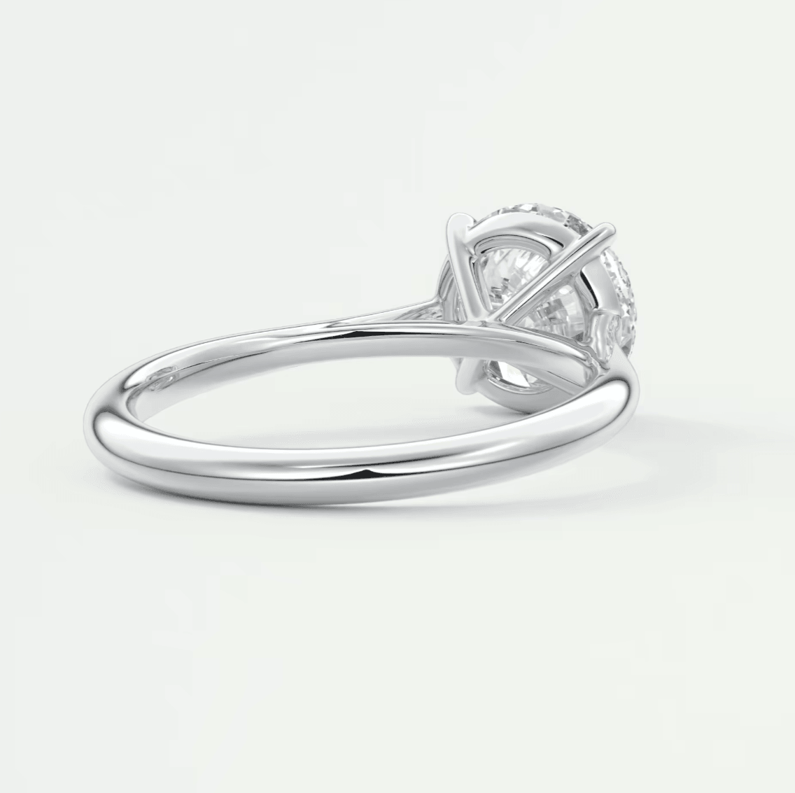 Lumia Round Cathedral Ring – Lab Diamond or Moissanite