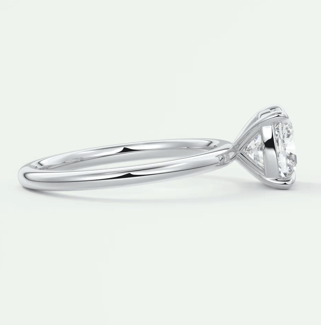 Luna Cushion Solitaire Ring – Lab Diamond or Moissanite