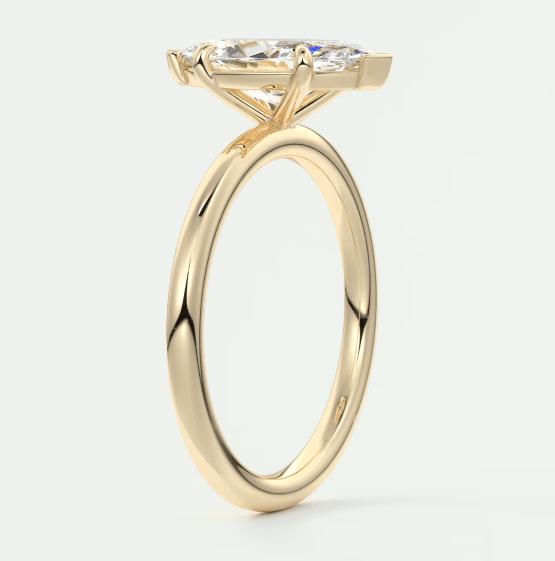 Luna Marquise Solitaire Ring – Lab Diamond or Moissanite