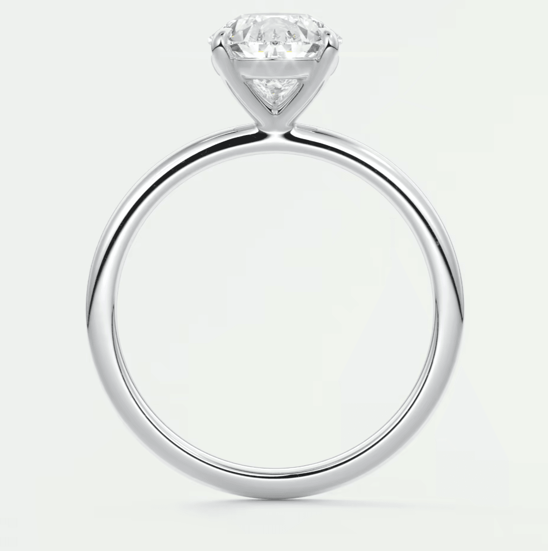 Luna Pear Solitaire Ring – Lab Diamond or Moissanite