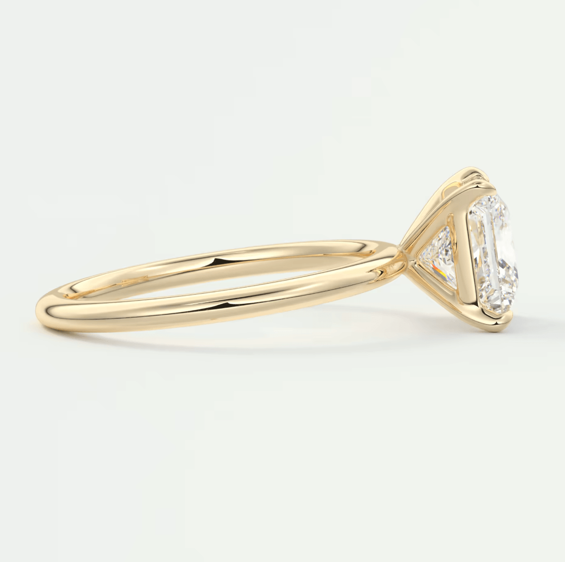 Luna Princess Solitaire Ring – Lab Diamond or Moissanite