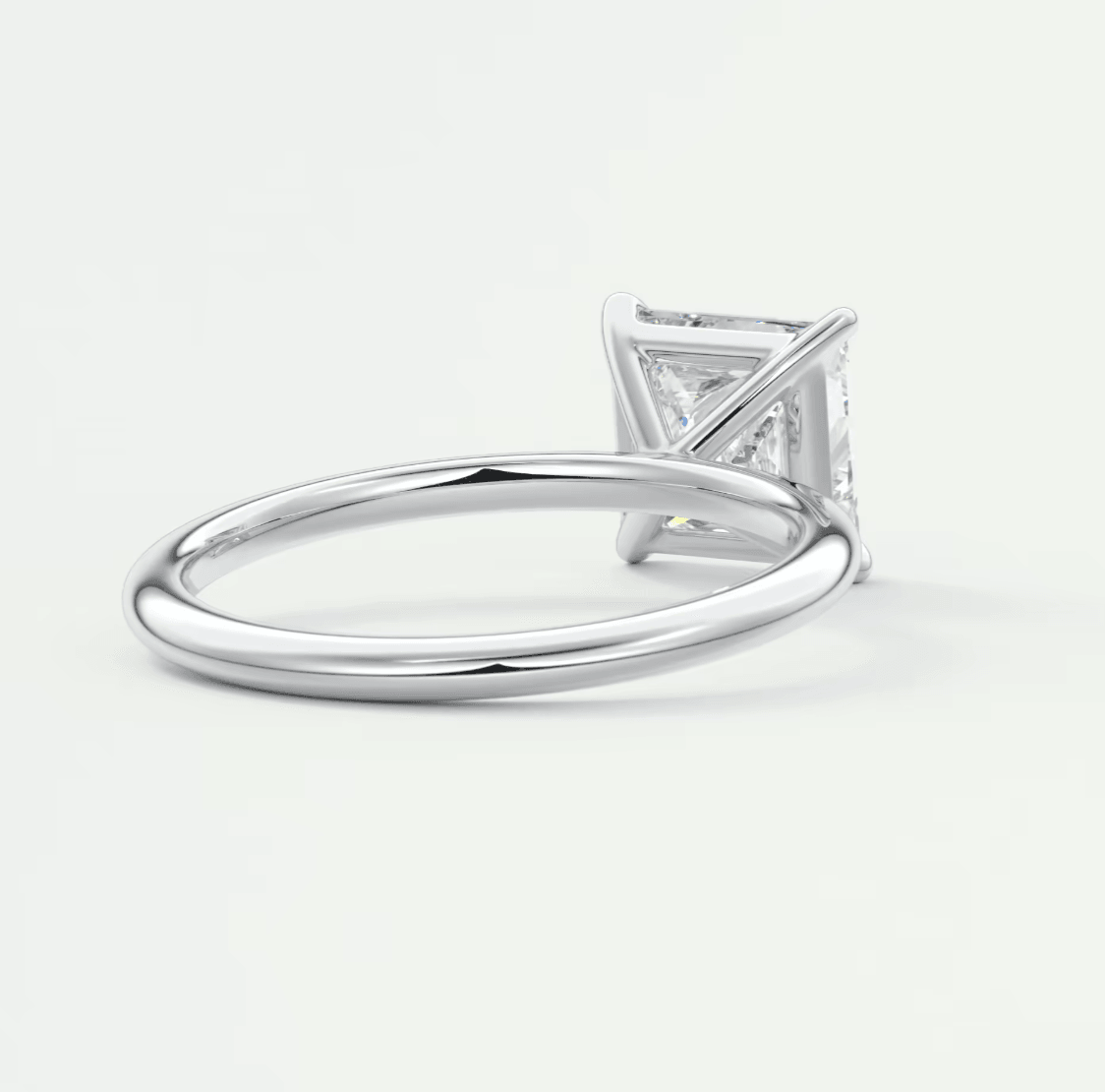 Luna Princess Solitaire Ring – Lab Diamond or Moissanite