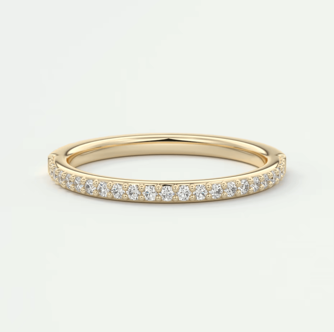 Lunara 1.6mm Half Eternity Band – Lab-Grown or Natural Diamonds