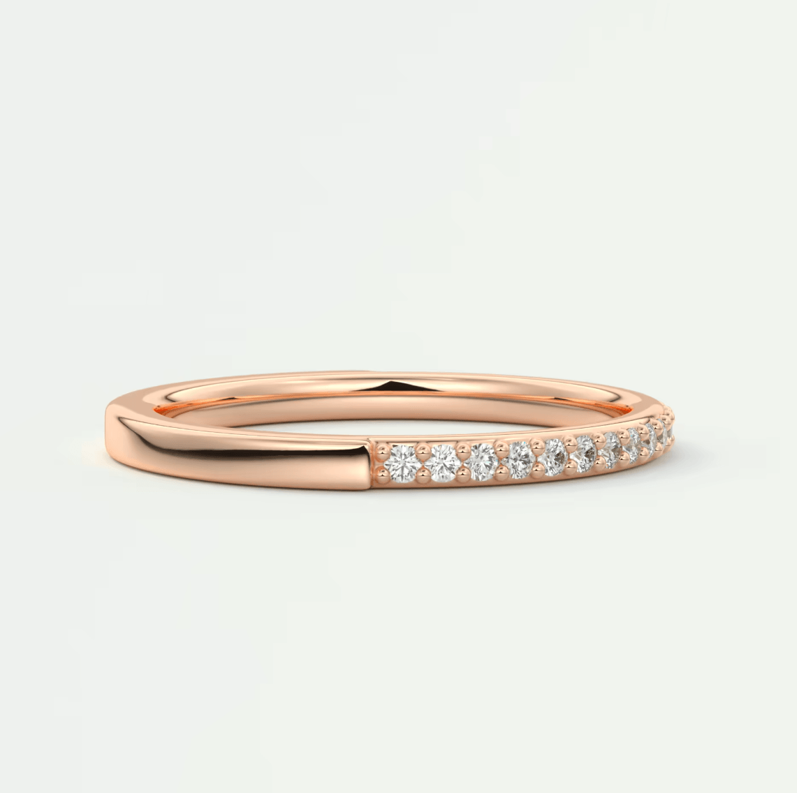 Lunara 1.6mm Half Eternity Band – Lab-Grown or Natural Diamonds