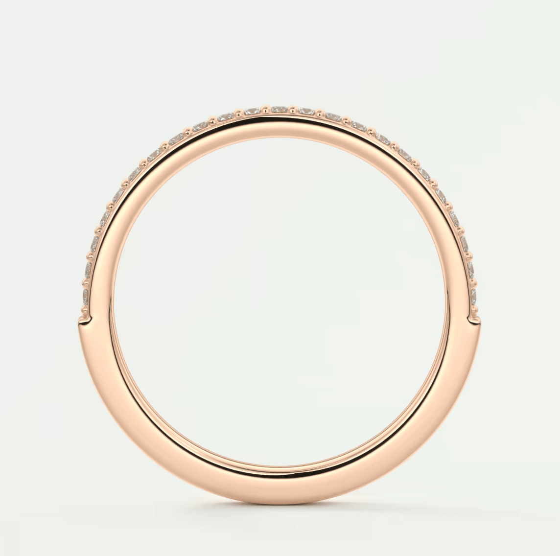 Lunara 1.6mm Half Eternity Band – Lab-Grown or Natural Diamonds
